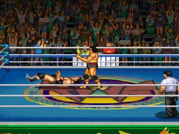 Champion Wrestler - Jikkyou Live (JP) screen shot game playing